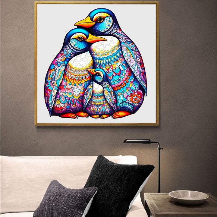 Penguin Family - 2 Wooden Jigsaw Puzzle