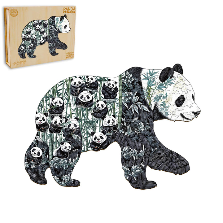 Panda Paradise  Wooden Jigsaw Puzzle