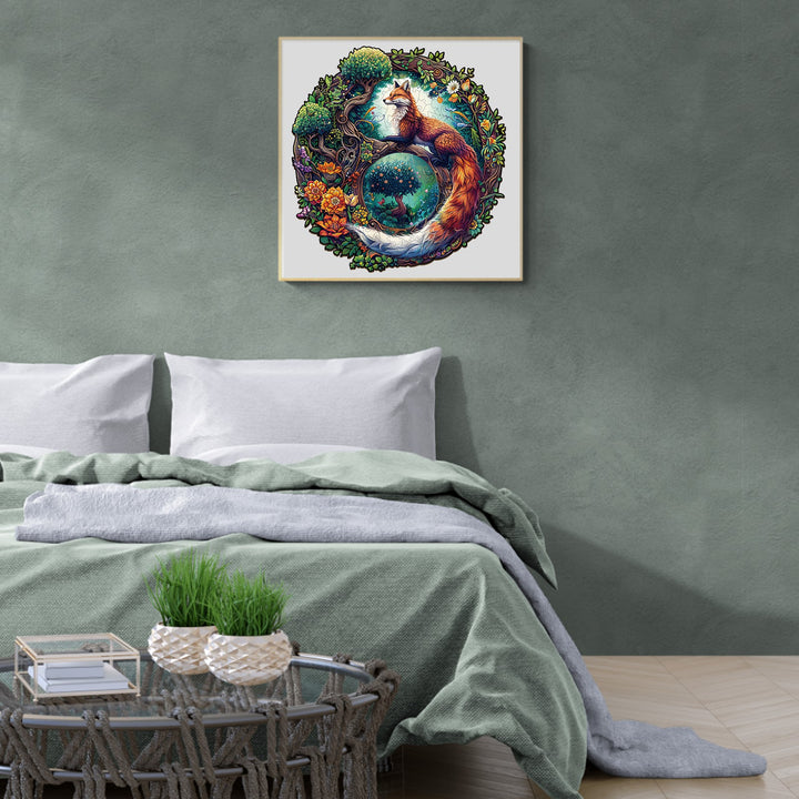 Yin Yang Fox-1 Wooden Jigsaw Puzzle