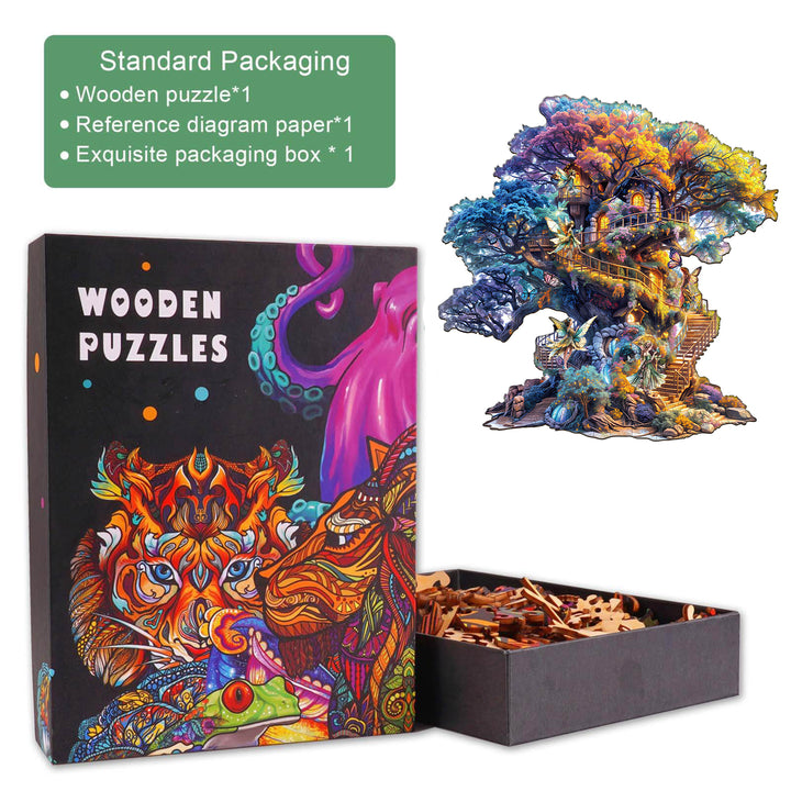 Puzzle en bois Elf Tree House