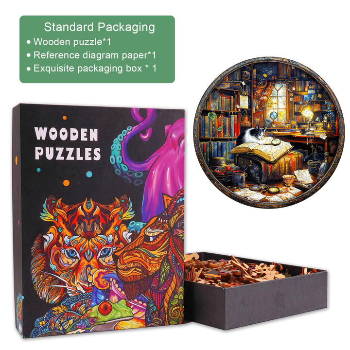 Whiskers Library-1  Wooden Jigsaw Puzzle