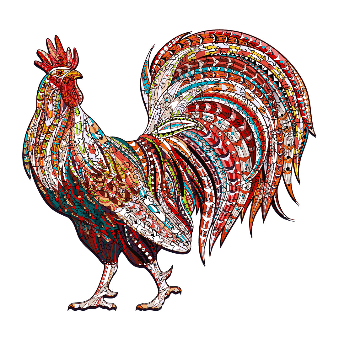 Strong Rooster Wooden Jigsaw Puzzle
