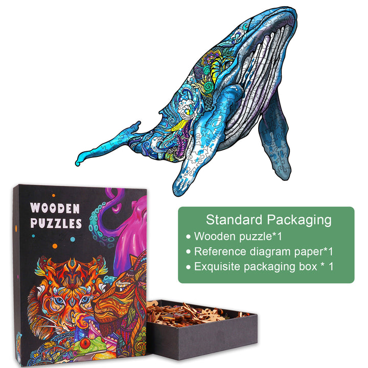 Free Whale Wooden Jigsaw Puzzle