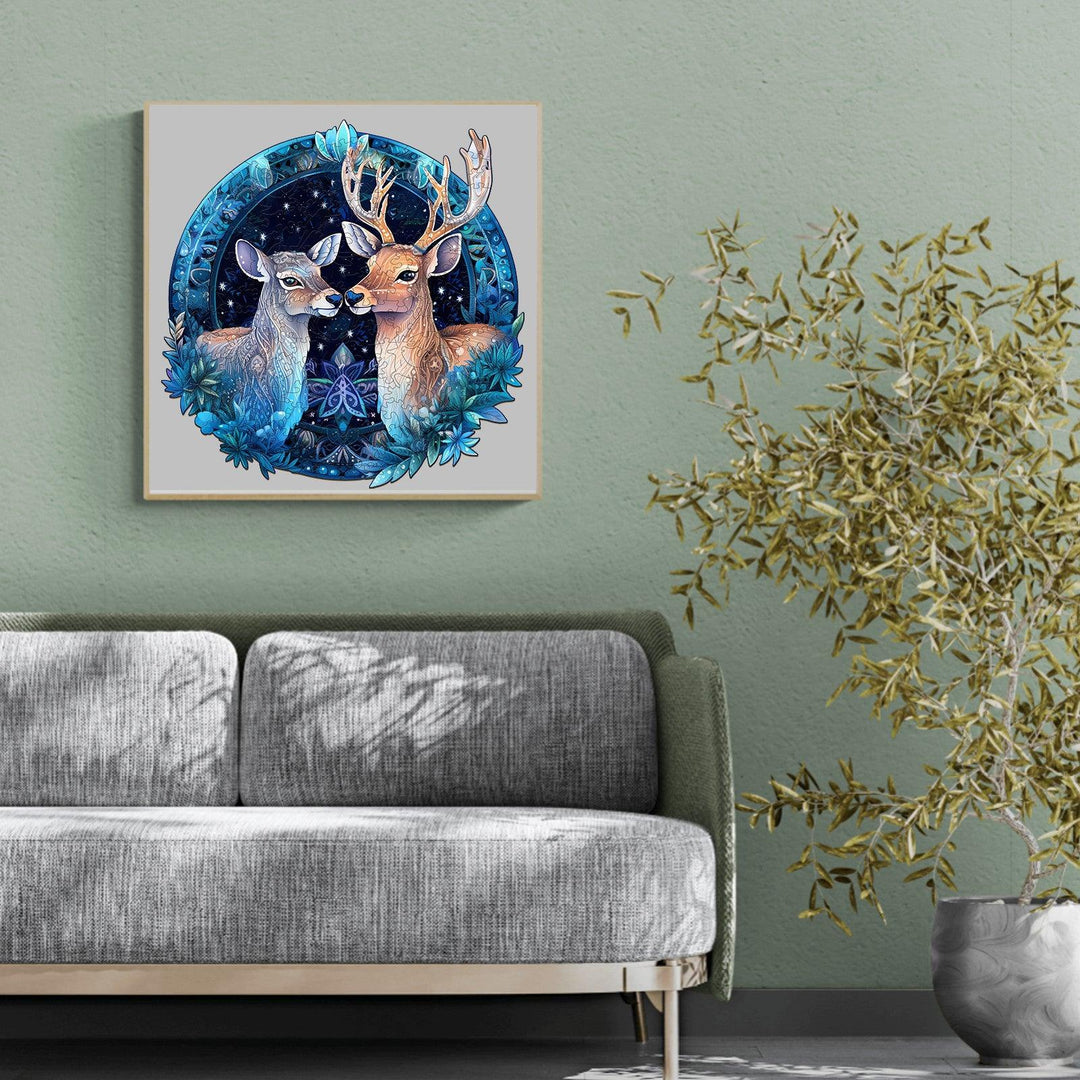 Deer Patron Saint Wooden Jigsaw Puzzle
