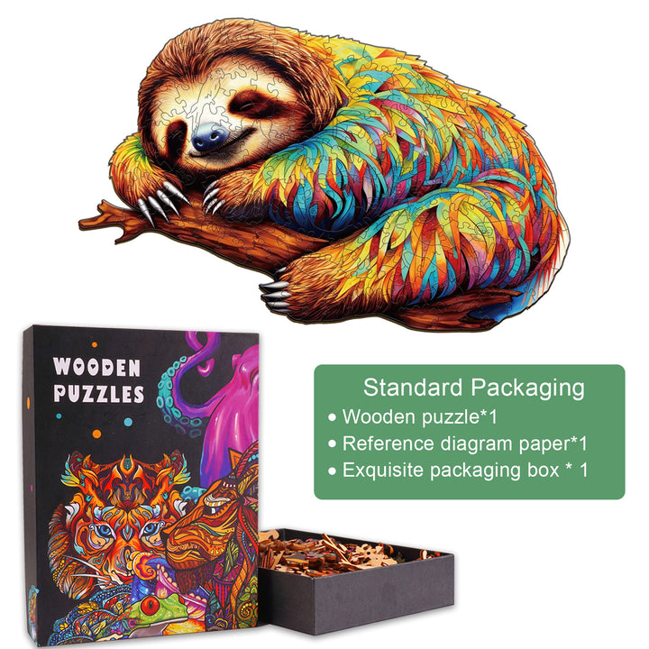 Sloth Leisurely Wooden Jigsaw Puzzle