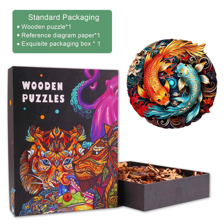 Yin Yang Fish-1 Wooden Jigsaw Puzzle
