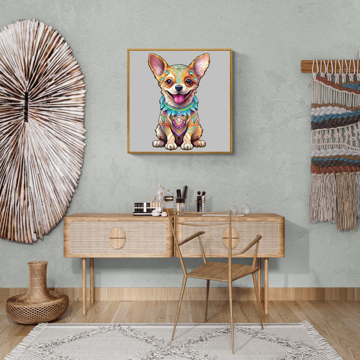 Happy Chihuahua Wooden Jigsaw Puzzle