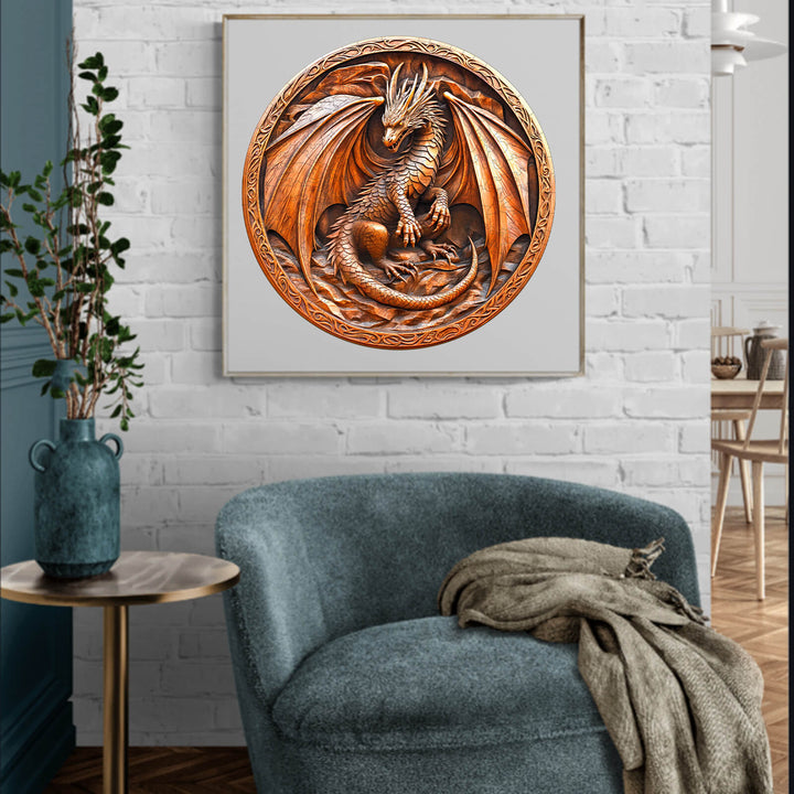 3D sculpture dragon Wooden Jigsaw Puzzle