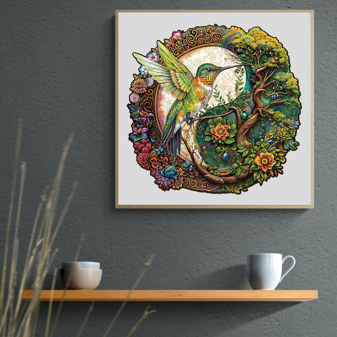 Yin Yang Hummingbird-1 Wooden Jigsaw Puzzle