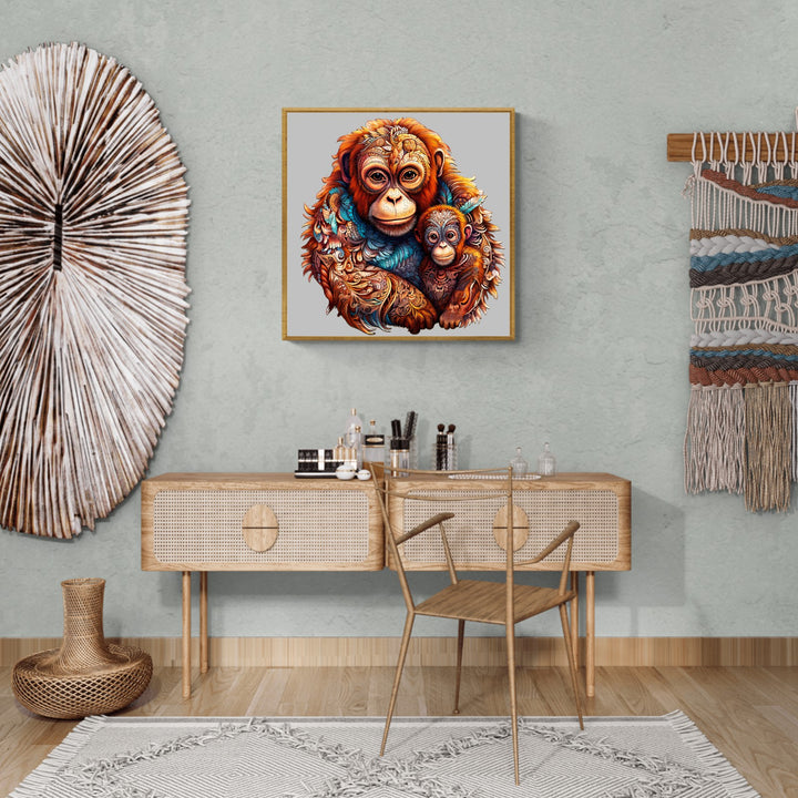 Orangutan Family Wooden Jigsaw Puzzle