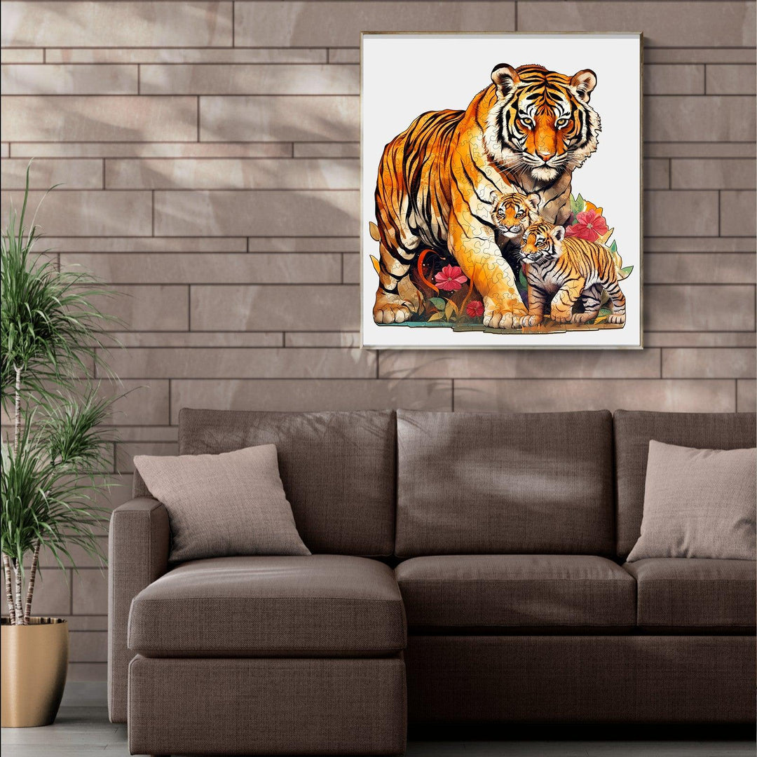 Tiger Family-2 Wooden Jigsaw Puzzle
