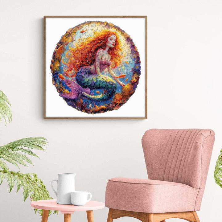Elegant Mermaid Wooden Jigsaw Puzzle