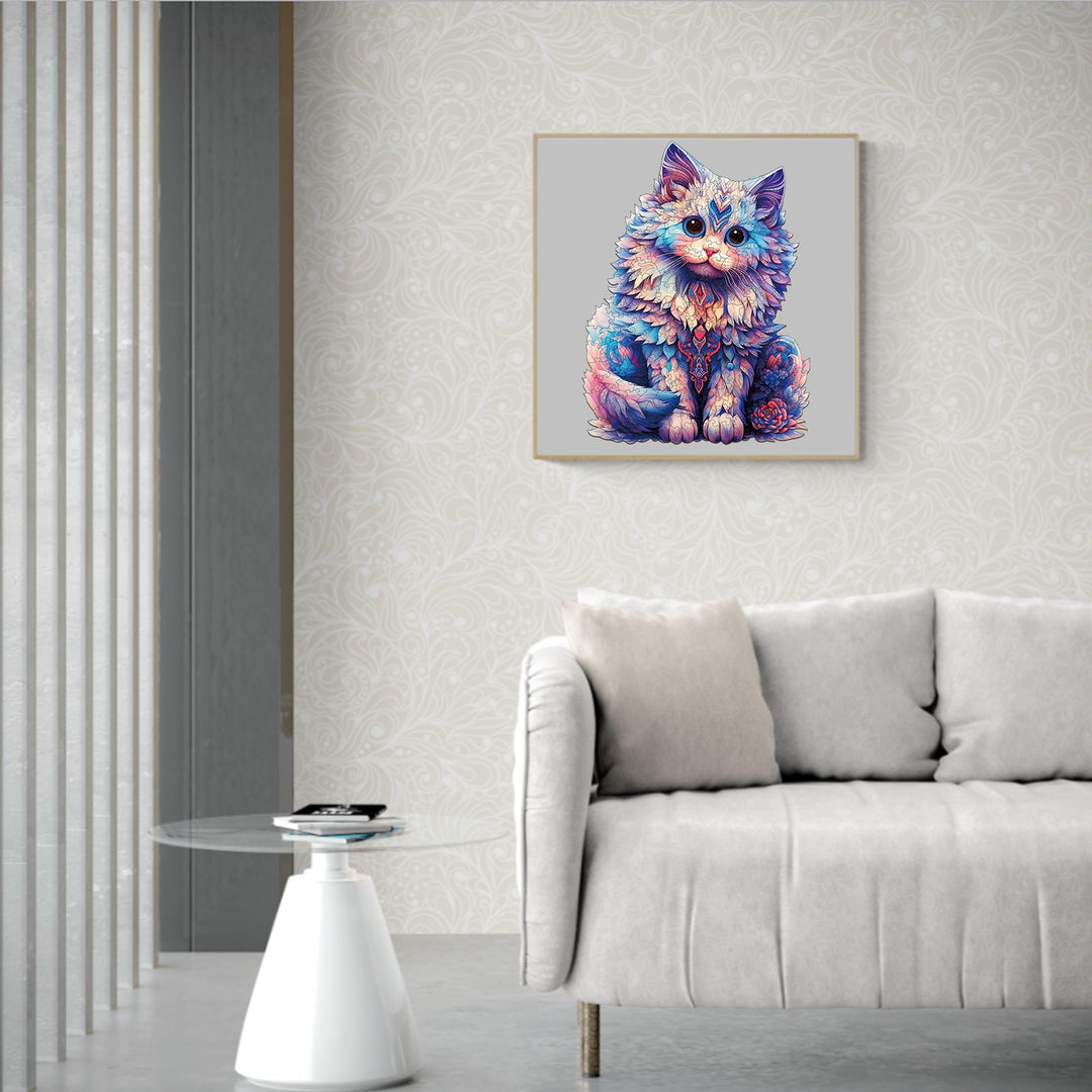 Cute Ragdoll Cat Wooden Jigsaw Puzzle