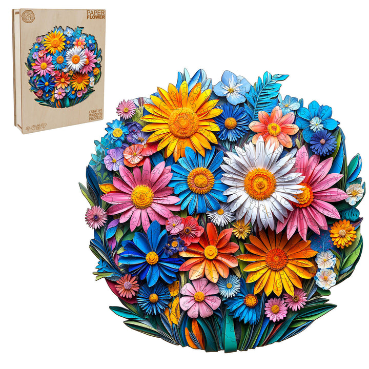 Paper flower Wooden Jigsaw Puzzle