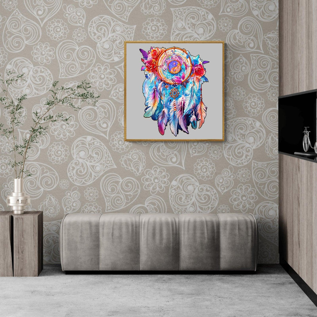 Yin Yang Dream Catcher Wooden Jigsaw Puzzle