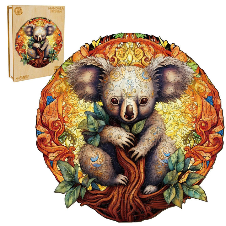 Mandala Koala Wooden Jigsaw Puzzle