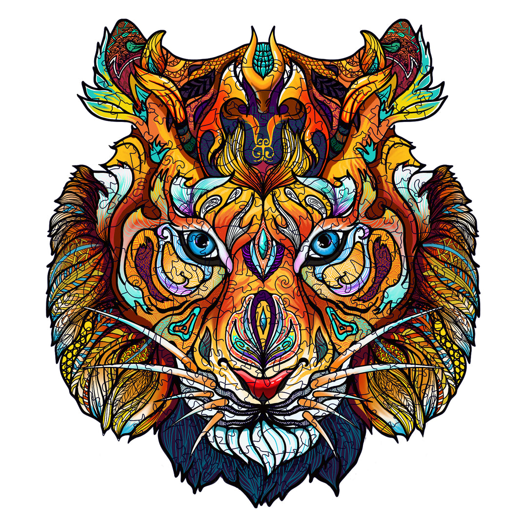 Invincible Tiger Wooden Jigsaw Puzzle