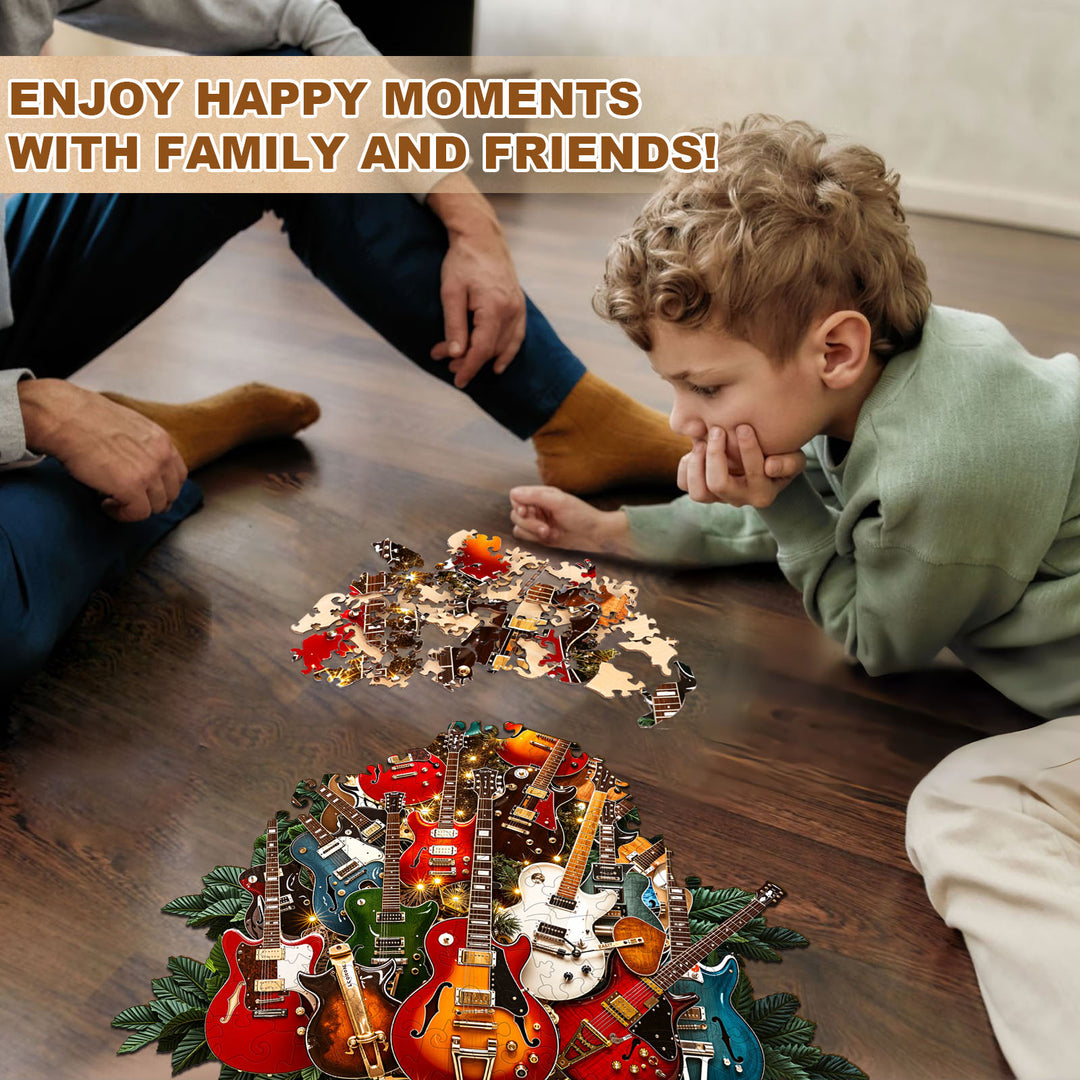 Rock Christmas Wooden Jigsaw Puzzle