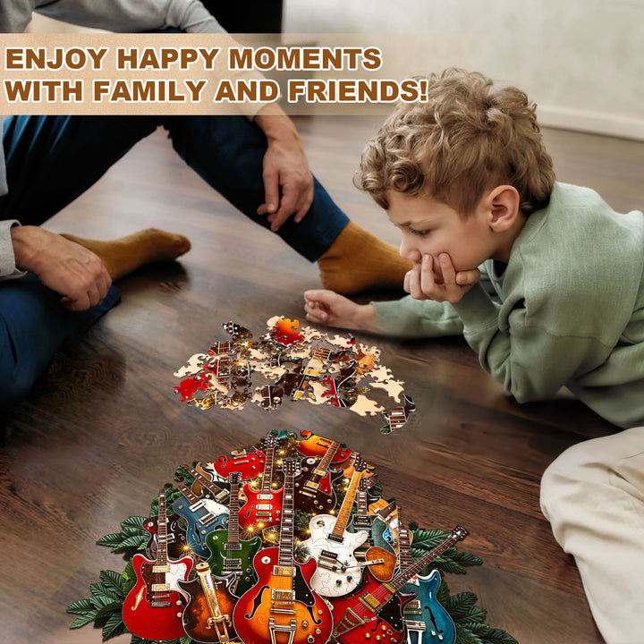 Rock Christmas Wooden Jigsaw Puzzle