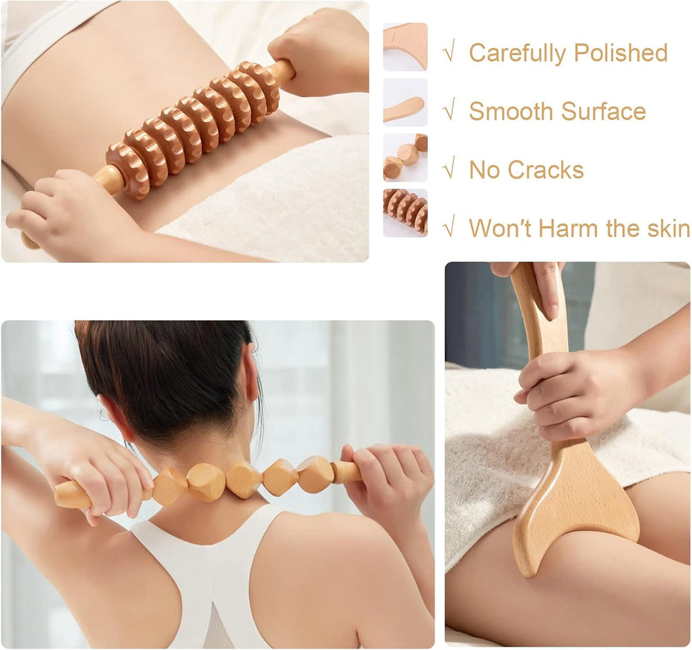 Home health meridian massage stick for muscle relief and improved circulation, featuring a smooth, polished surface.