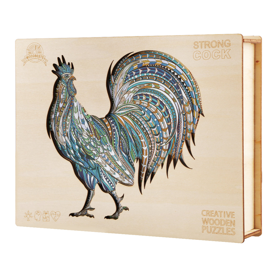 Strong Rooster Wooden Jigsaw Puzzle