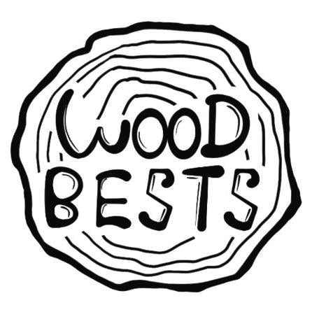 Stylized logo featuring the text 'Wood Bests' on a wood grain background, highlighting handcrafted wooden products.