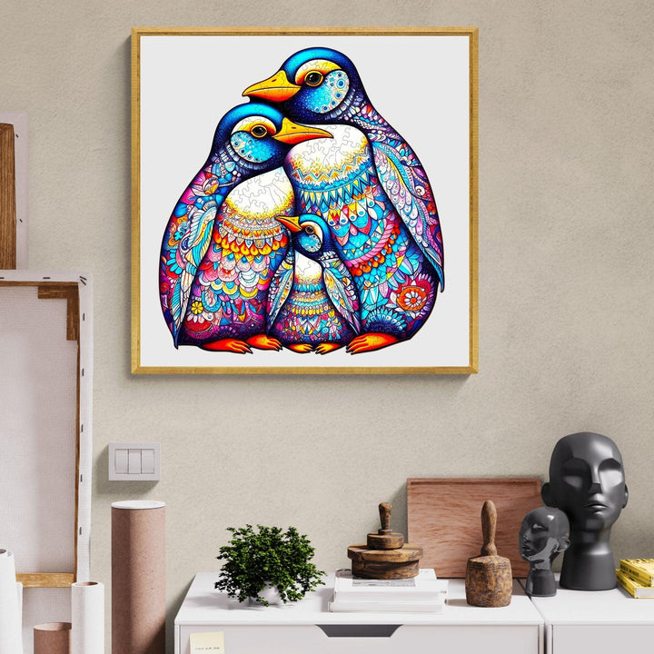 Penguin Family - 2 Wooden Jigsaw Puzzle