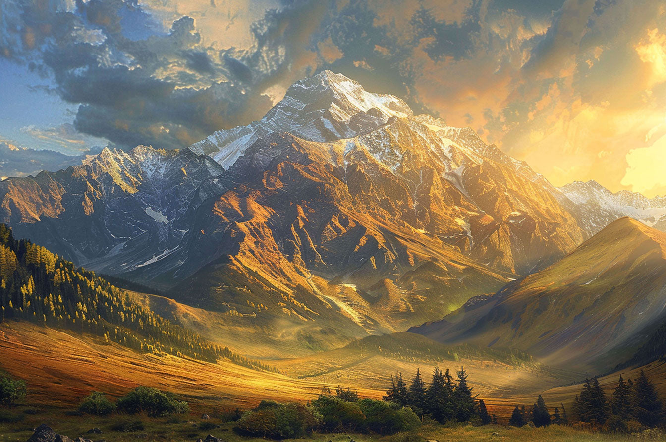 ピースページ　5セット&ハンドメイドソープ WOODBESTS | Sunset Mountains 500 / 1000 Piece Puzzles – Woodbests