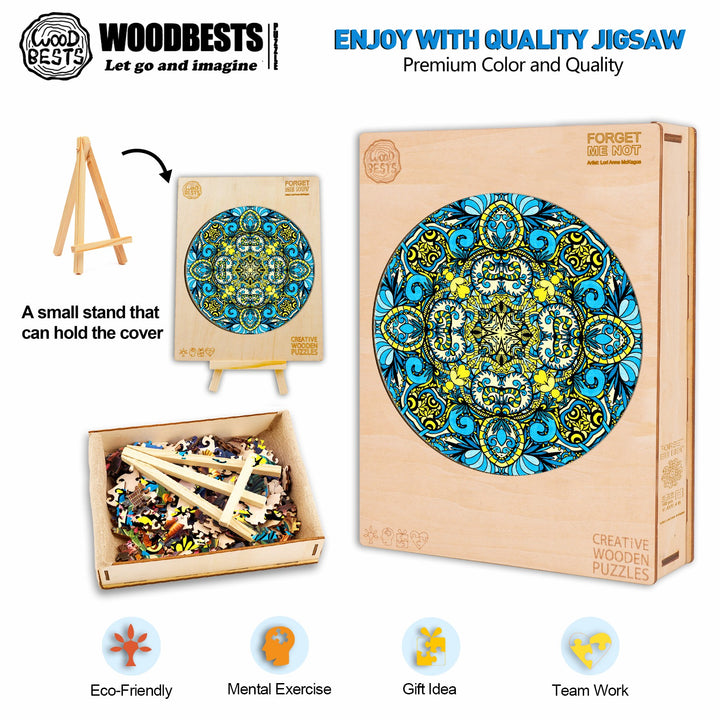 Colorful jigsaw puzzle box featuring intricate doodle art by Lori Anne McKague, promoting creativity and teamwork.