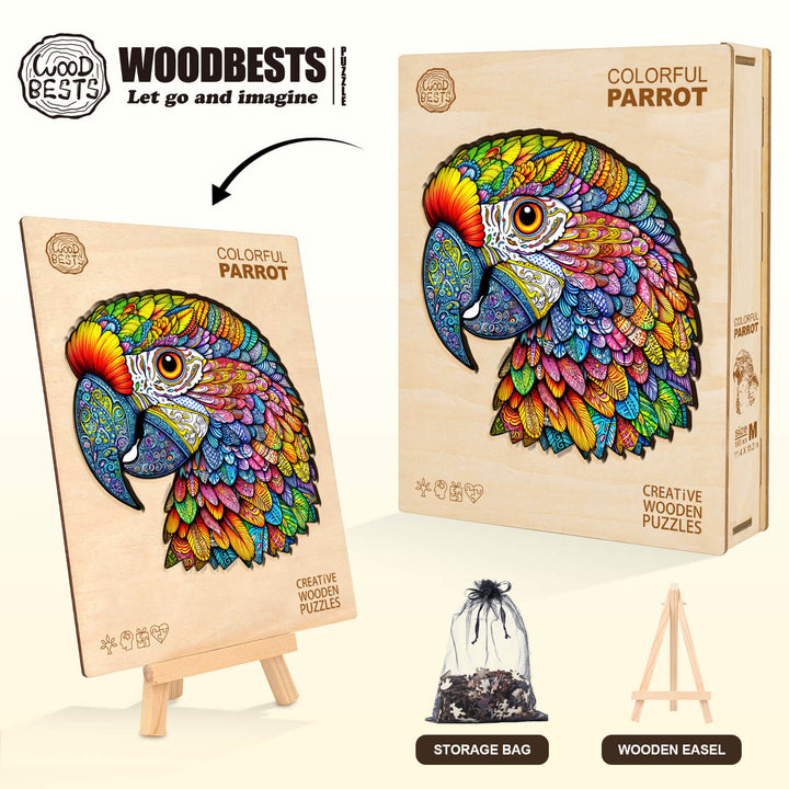 Colorful parrot Wooden Jigsaw Puzzle