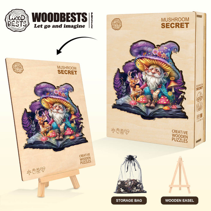 Mushroom Secret Wooden Jigsaw Puzzle