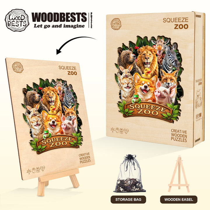 Squeeze Zoo Wooden Jigsaw Puzzle