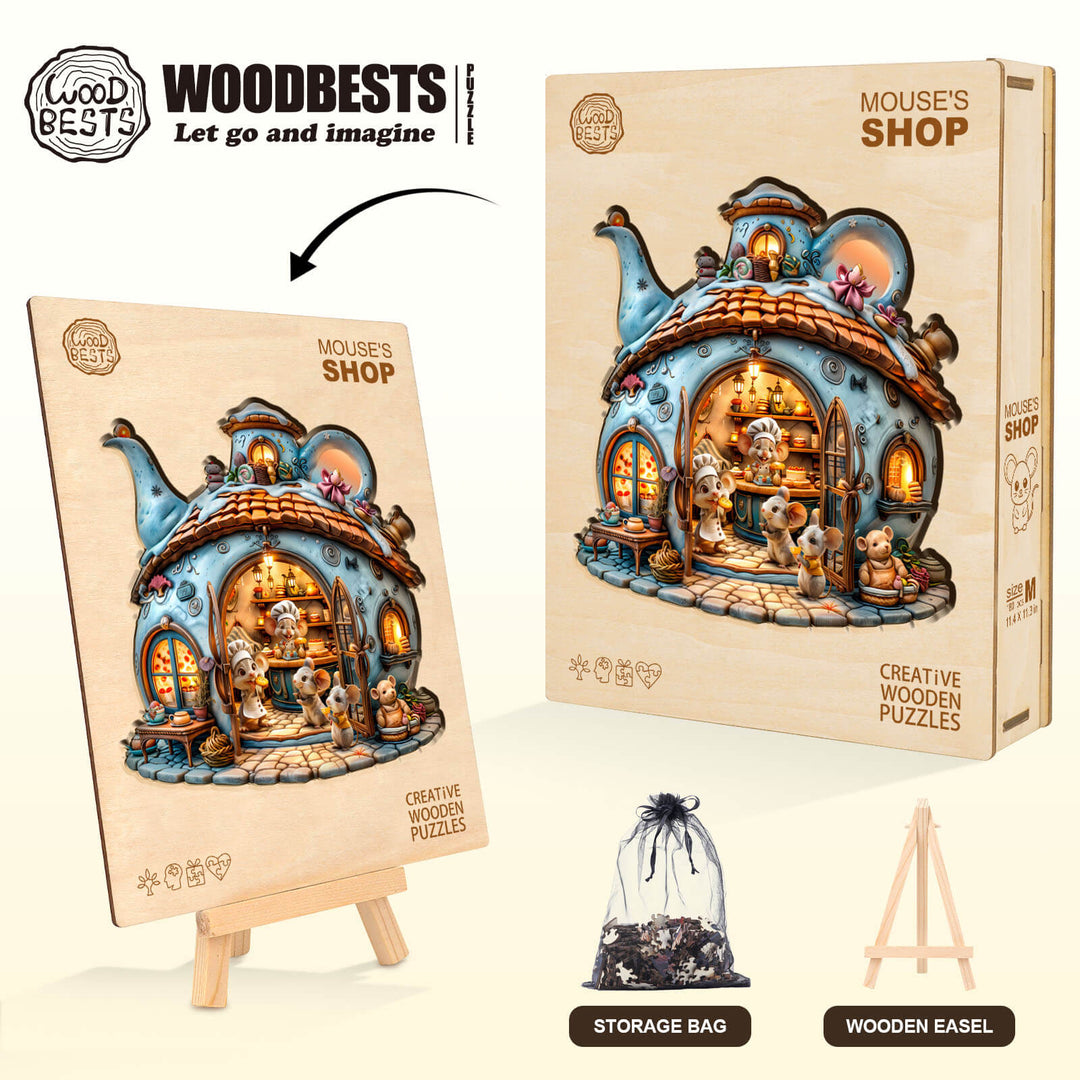 Mouse's Shop Wooden Jigsaw Puzzle
