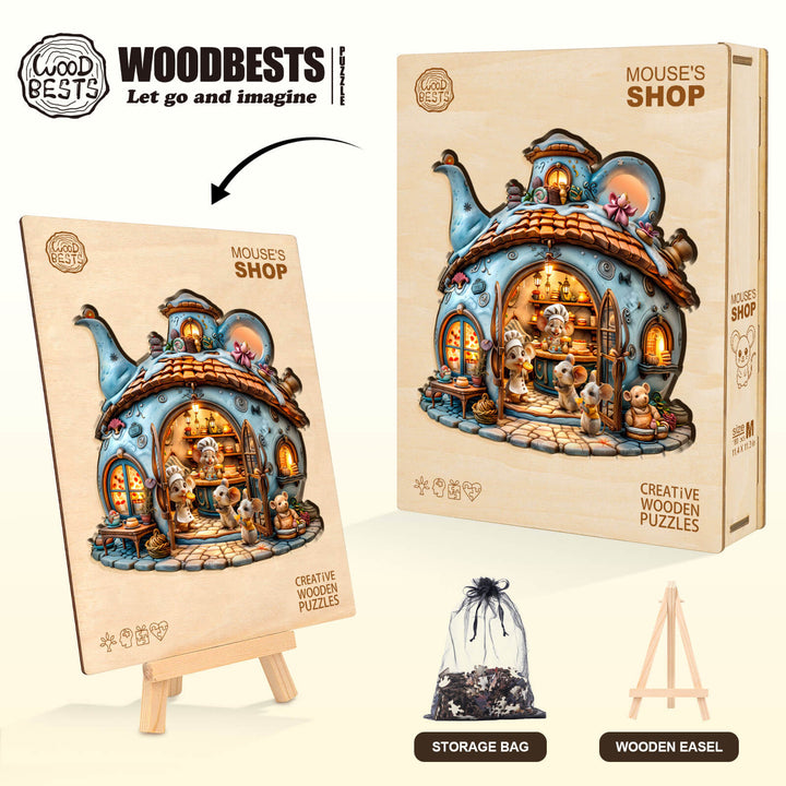 Mouse's Shop Wooden Jigsaw Puzzle