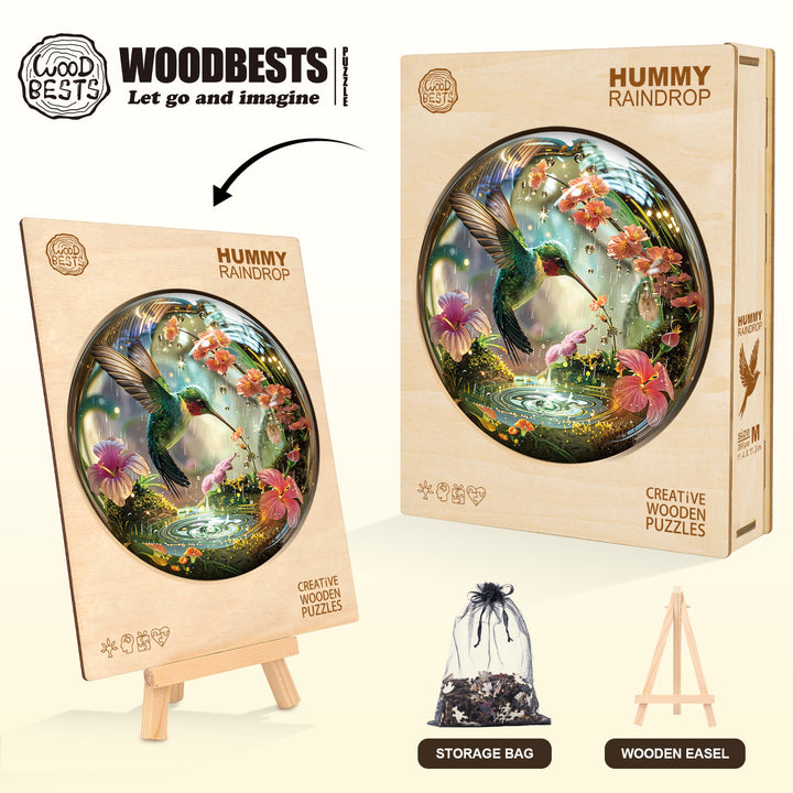 Hummy Raindrop Wooden Jigsaw Puzzle