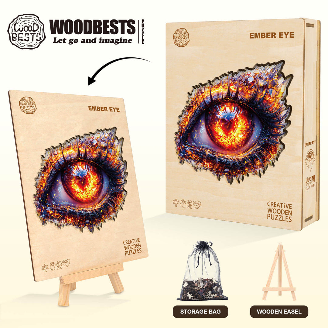 Ember Eye Wooden Jigsaw Puzzle