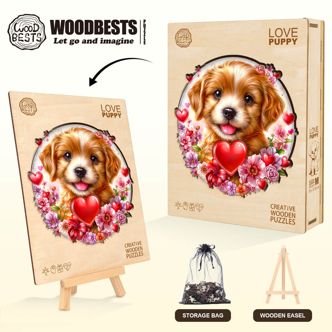 Love Puppy Holz-Puzzle
