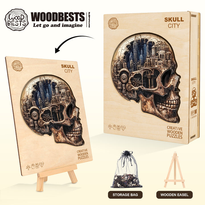 Skull City Wooden Jigsaw Puzzle