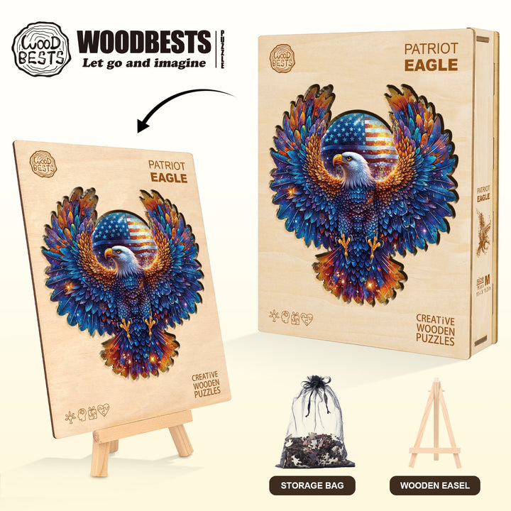 Patriot Eagle Wooden Jigsaw Puzzle