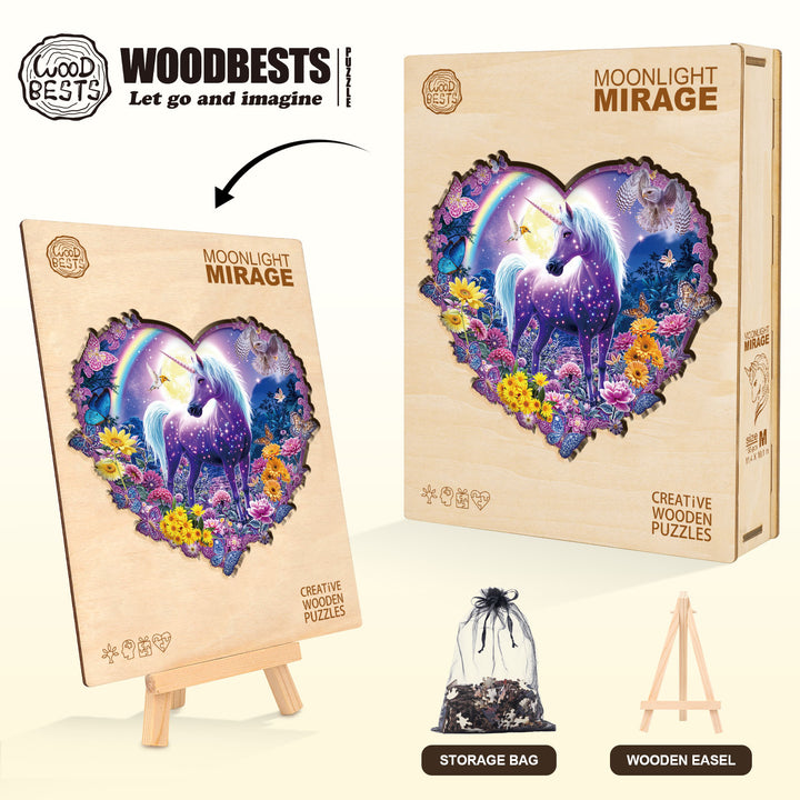 Moonlight Mirage Wooden Jigsaw Puzzle