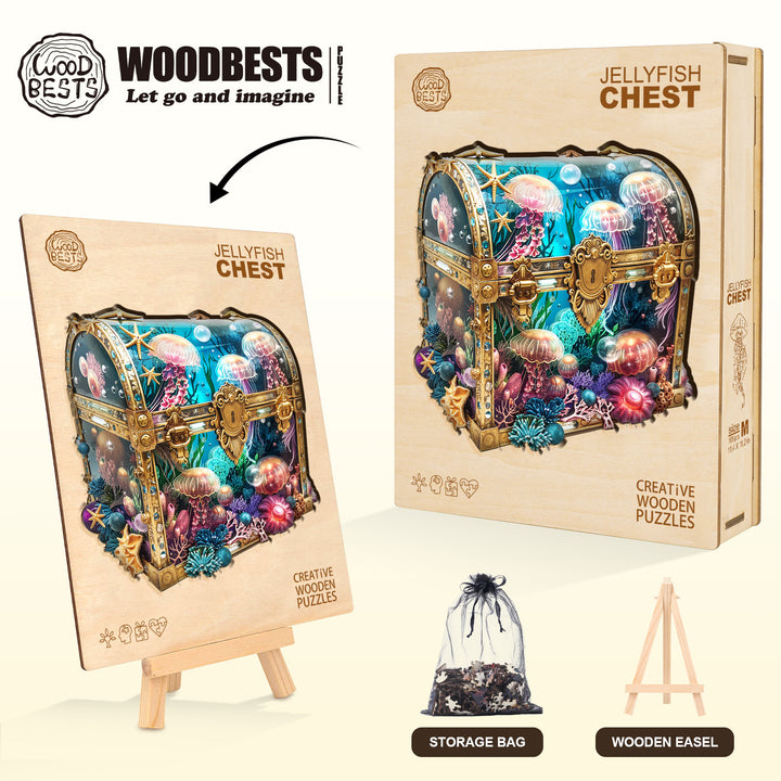 Jellyfish Chest Wooden Jigsaw Puzzle