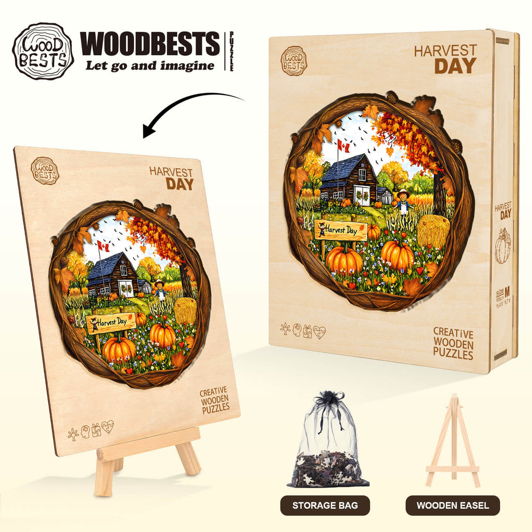 Harvest Day Wooden Jigsaw Puzzle