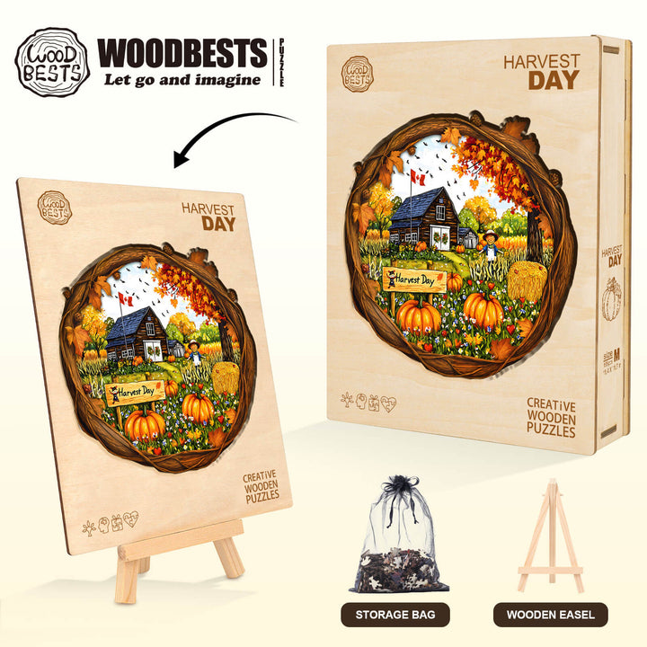 Harvest Day Wooden Jigsaw Puzzle