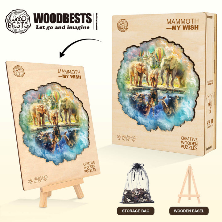 Mammoth—My wish Wooden Jigsaw Puzzle