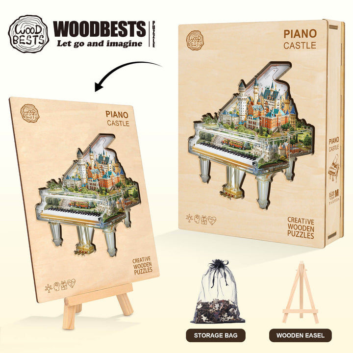 Piano Castle Wooden Jigsaw Puzzle