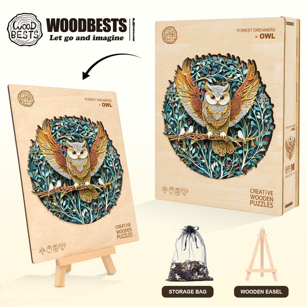 Forest Dreamers-Owl Wooden Jigsaw Puzzle