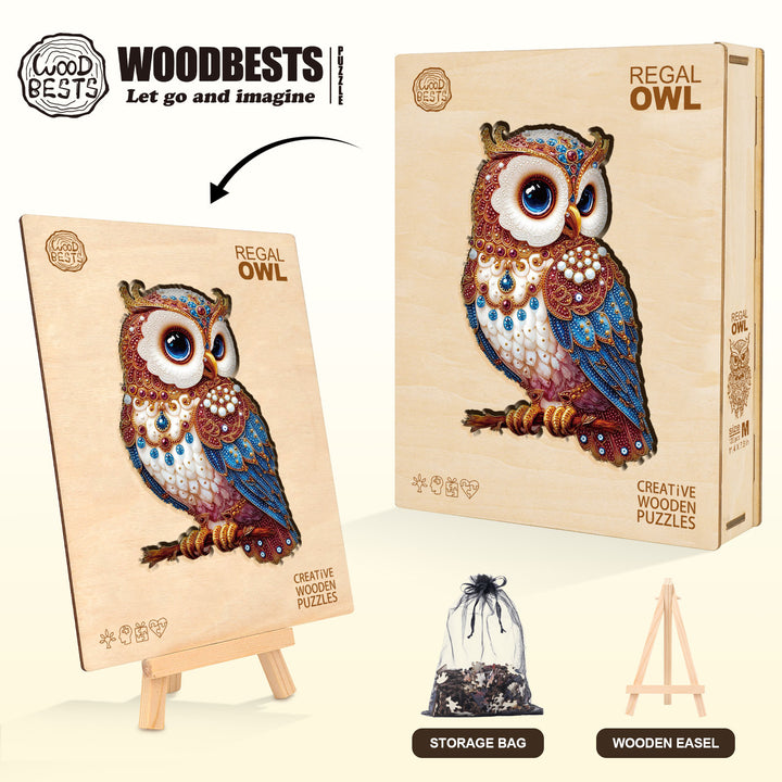 Regal Owl Wooden Jigsaw Puzzle
