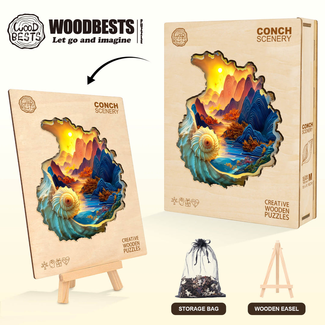 Conch scenery Wooden Jigsaw Puzzle