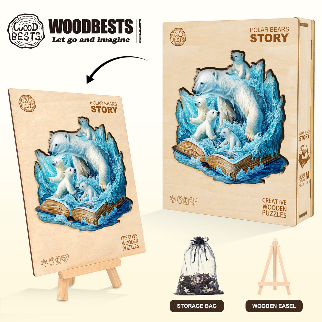 Polar Bears Story Wooden Jigsaw Puzzle