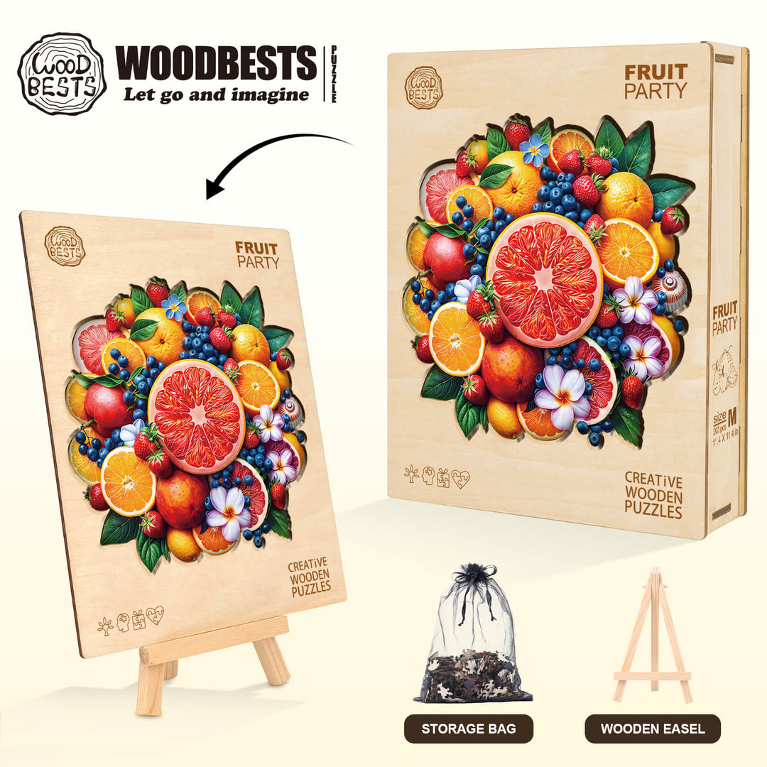 Fruit Party Wooden Jigsaw Puzzle